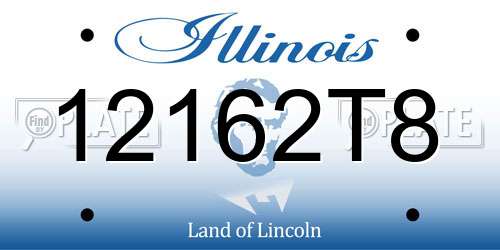 12162T8 Illinois License Plate
