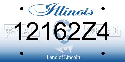12162Z4 Illinois License Plate