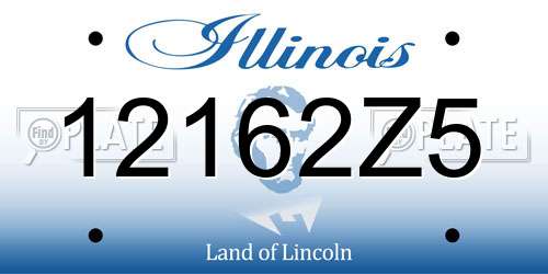 12162Z5 Illinois License Plate