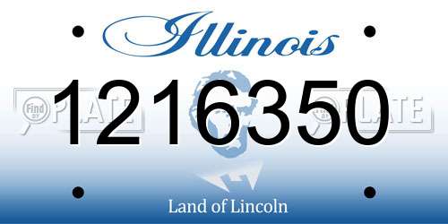 1216350 Illinois License Plate