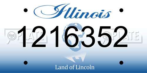 1216352 Illinois License Plate
