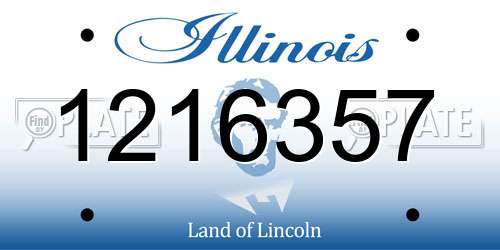 1216357 Illinois License Plate