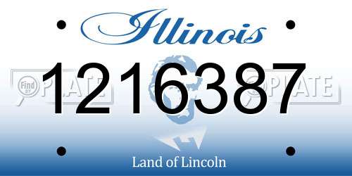 1216387 Illinois License Plate