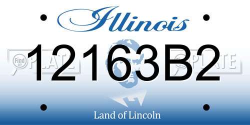 12163B2 Illinois License Plate