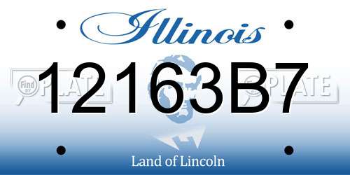 12163B7 Illinois License Plate