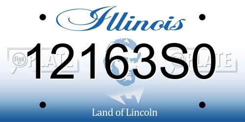 12163S0 Illinois License Plate