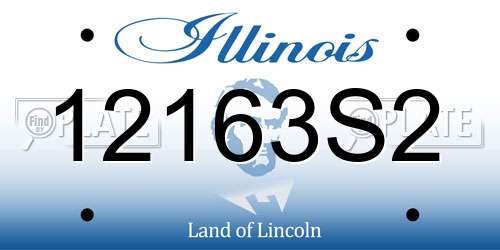 12163S2 Illinois License Plate