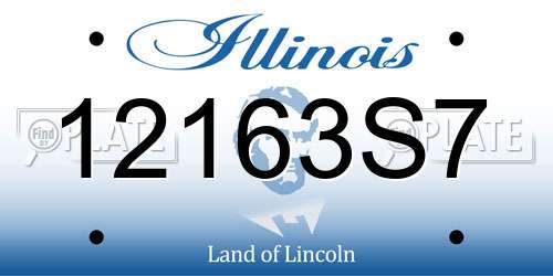 12163S7 Illinois License Plate