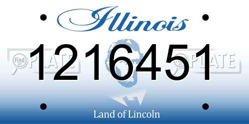 1216451 Illinois License Plate