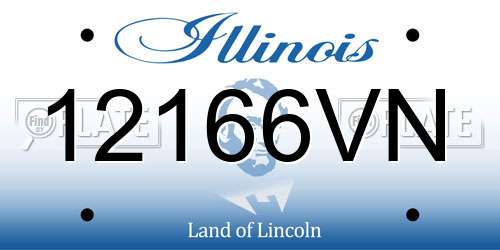 12166VN Illinois License Plate