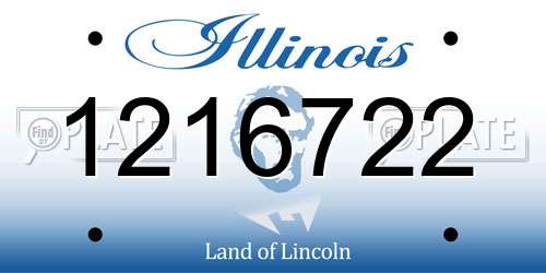 1216722 Illinois License Plate