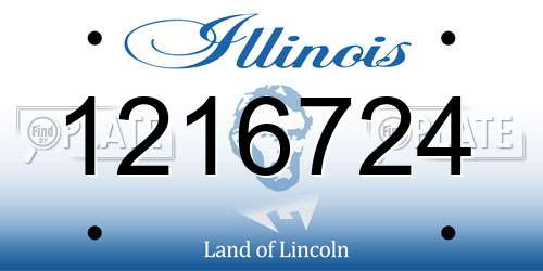 1216724 Illinois License Plate