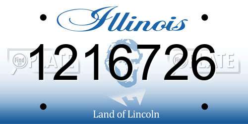 1216726 Illinois License Plate