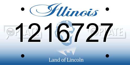 1216727 Illinois License Plate