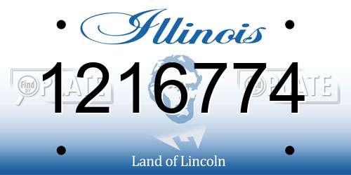 1216774 Illinois License Plate