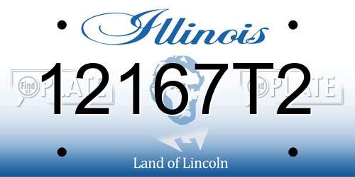 12167T2 Illinois License Plate