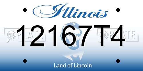 12167T4 Illinois License Plate