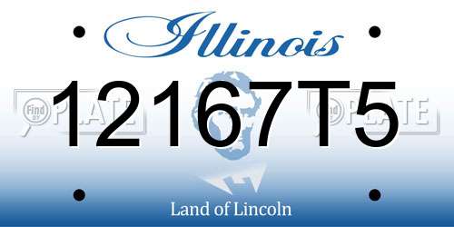 12167T5 Illinois License Plate