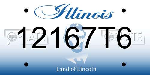 12167T6 Illinois License Plate