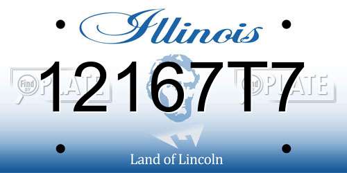 12167T7 Illinois License Plate