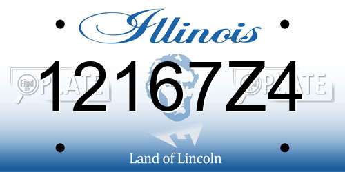 12167Z4 Illinois License Plate