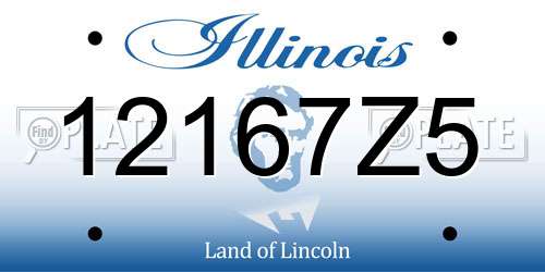 12167Z5 Illinois License Plate