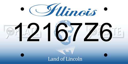12167Z6 Illinois License Plate