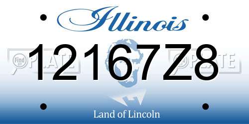 12167Z8 Illinois License Plate