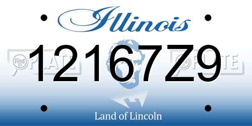 12167Z9 Illinois License Plate