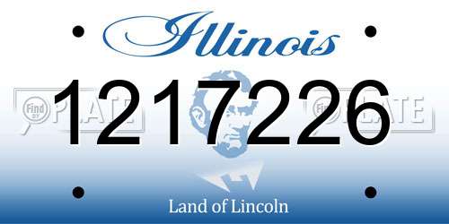 1217226 Illinois License Plate