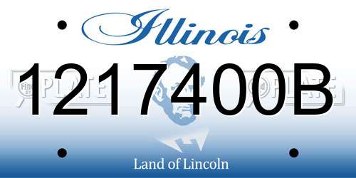 1217400B Illinois License Plate