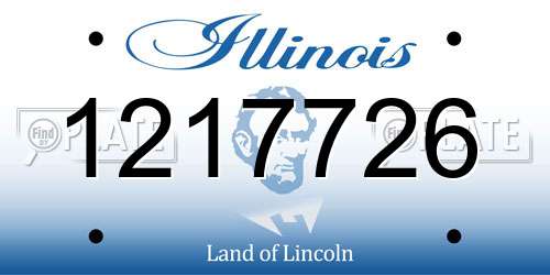 1217726 Illinois License Plate