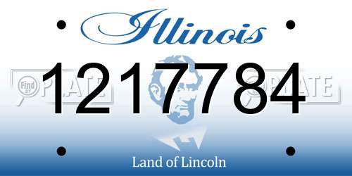 1217784 Illinois License Plate