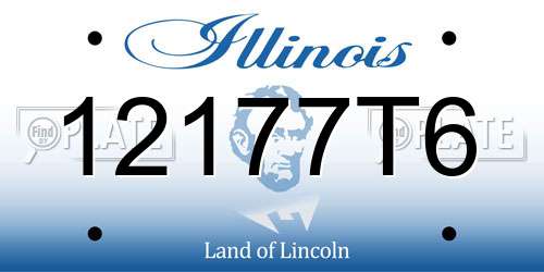 12177T6 Illinois License Plate