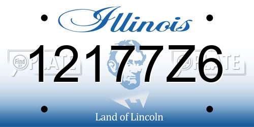 12177Z6 Illinois License Plate