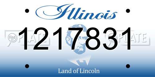 1217831 Illinois License Plate