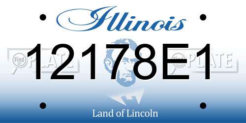 12178E1 Illinois License Plate