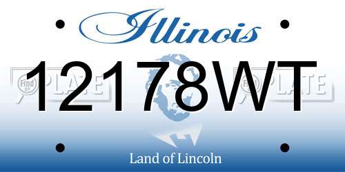 12178WT Illinois License Plate