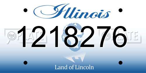 1218276 Illinois License Plate