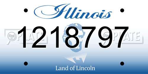 1218797 Illinois License Plate
