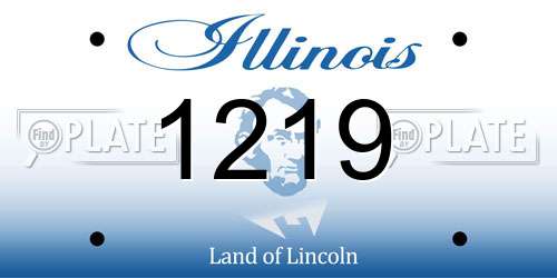 1219 Illinois License Plate
