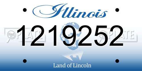 1219252 Illinois License Plate