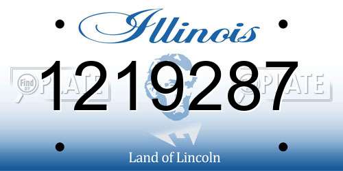 1219287 Illinois License Plate