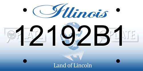 12192B1 Illinois License Plate