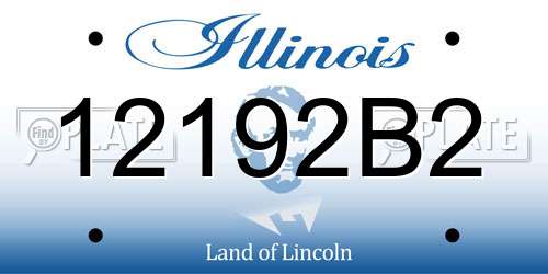 12192B2 Illinois License Plate