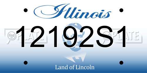 12192S1 Illinois License Plate