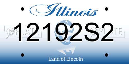 12192S2 Illinois License Plate