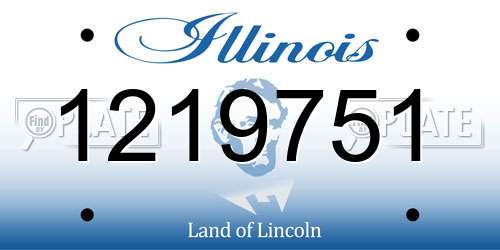 1219751 Illinois License Plate