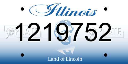 1219752 Illinois License Plate
