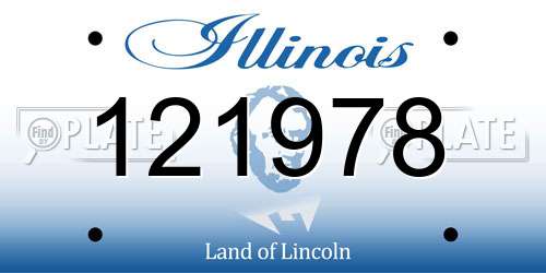 121978 Illinois License Plate